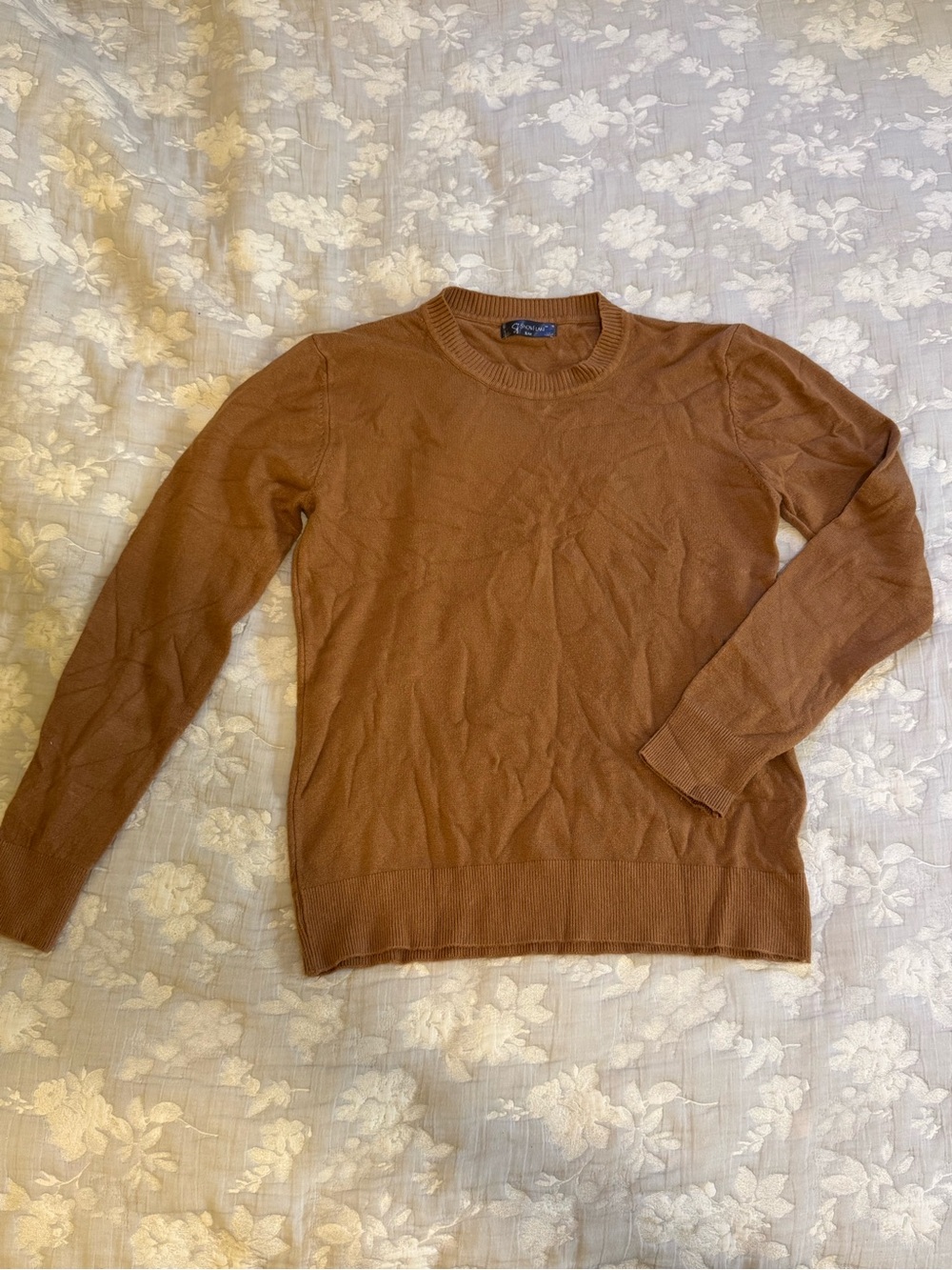 Lightweight Brown Crewneck Sweater